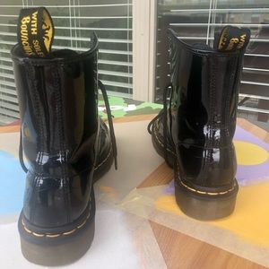 Women’s shiny doc martens boots